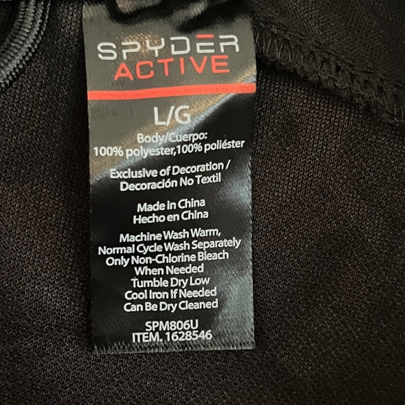 Spyder Active Men's Full Zip Jacket  Size L G Black New with Tags - Picture 4 of 11